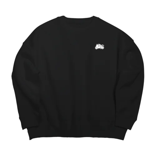 仕事疲れたライダー Big Crew Neck Sweatshirt