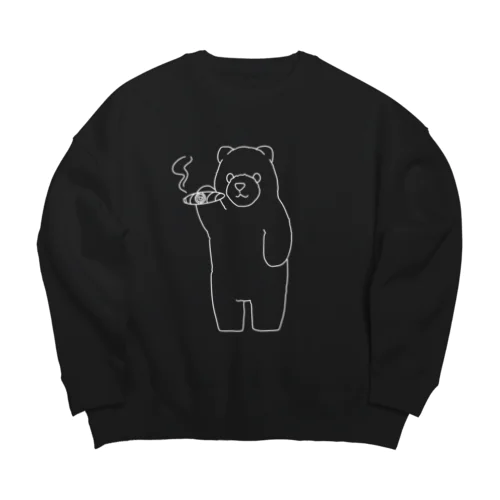 少し大人なシロクマさん Big Crew Neck Sweatshirt