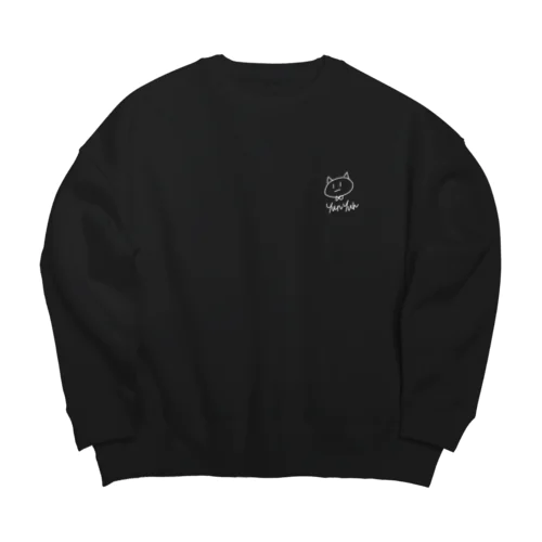 シンプルねこ Big Crew Neck Sweatshirt