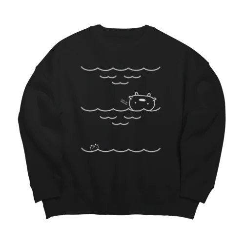 ぷかぷかイルカくん Big Crew Neck Sweatshirt