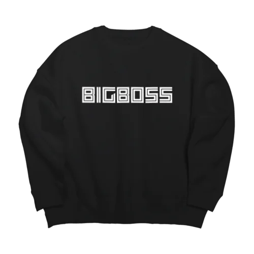 「BIG BOSS」新ロゴ フォント 白文字 Big Crew Neck Sweatshirt