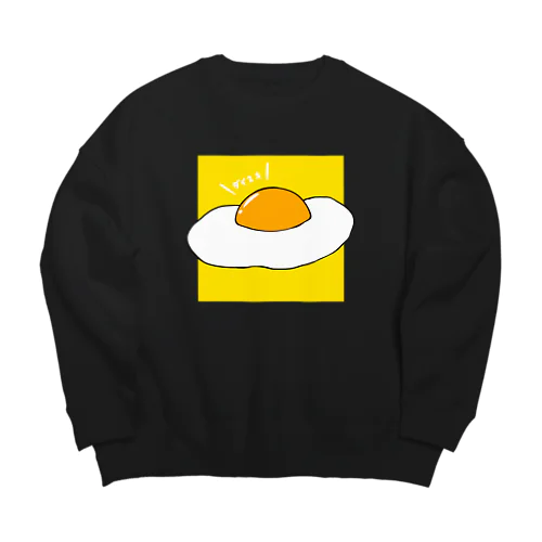 目玉焼き、ダイスキ Big Crew Neck Sweatshirt