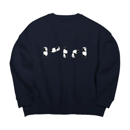 スローモーション＊パンダ（フチドリ有り） Big Crew Neck Sweatshirt