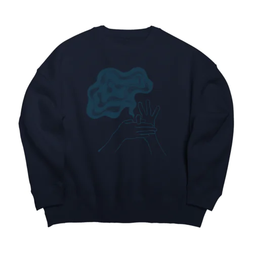 モヤるマジック（紺） Big Crew Neck Sweatshirt