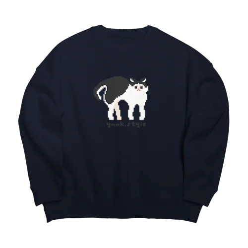 ハチワレねこ（やんのか） Big Crew Neck Sweatshirt