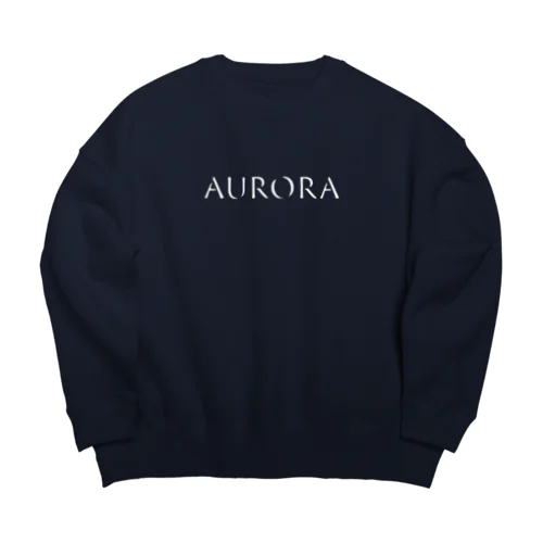 AURORA logo【B】big sweat -midnight Big Crew Neck Sweatshirt