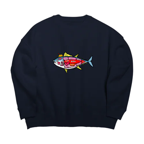 まぐろ部位① Big Crew Neck Sweatshirt