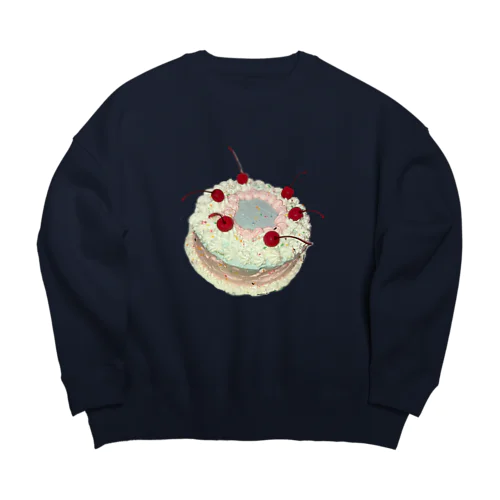 バースデーケーキ Big Crew Neck Sweatshirt