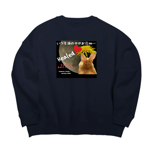 うさぎのお月見（飴ちゃん） Big Crew Neck Sweatshirt