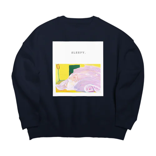 曖昧な睡魔 Big Crew Neck Sweatshirt