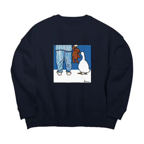 早起きしたぼくら Big Crew Neck Sweatshirt