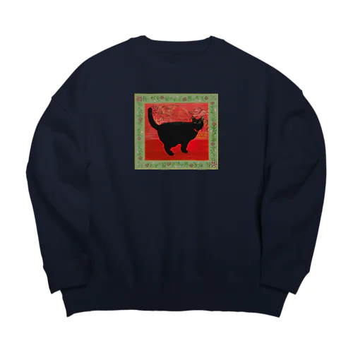 レトロフラワー Big Crew Neck Sweatshirt