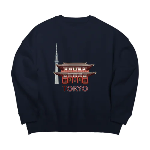 東京 浅草 Big Crew Neck Sweatshirt