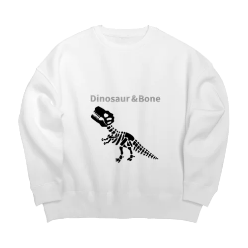 恐竜の化石スウェット Big Crew Neck Sweatshirt