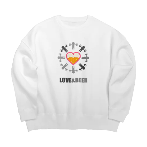 LOVE & BEER Big Crew Neck Sweatshirt