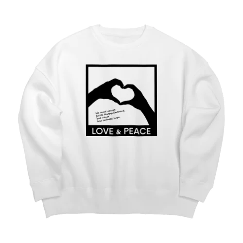 LOVE and PEACE Big Crew Neck Sweatshirt