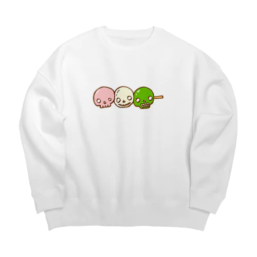 ドクロ風味な三色団子 Big Crew Neck Sweatshirt