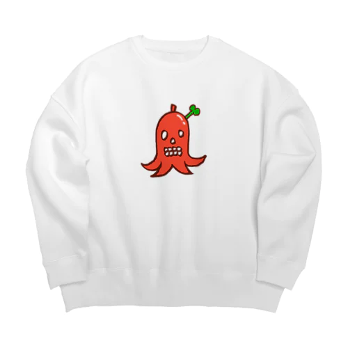 ドクロ風味なタコさんウインナー Big Crew Neck Sweatshirt