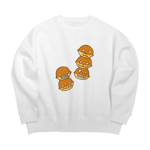 ドクロ風味なベビーカステラ Big Crew Neck Sweatshirt