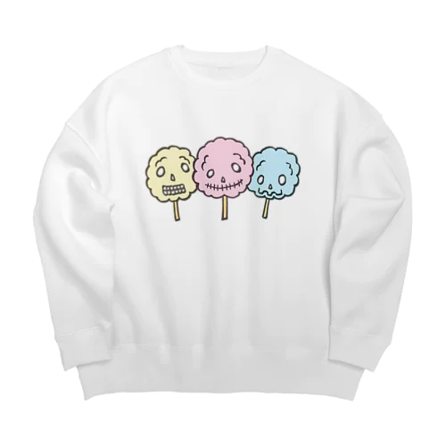 ドクロ風味な綿菓子 Big Crew Neck Sweatshirt