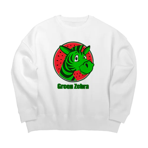 グリーンゼブラ Big Crew Neck Sweatshirt