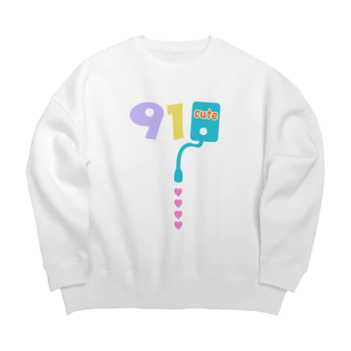 給cute湯 Big Crew Neck Sweatshirt