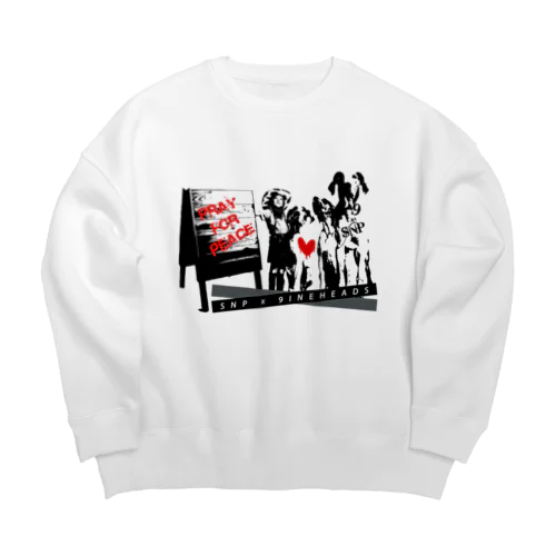 Snp×9ine PrayForPeace Big Crew Neck Sweatshirt