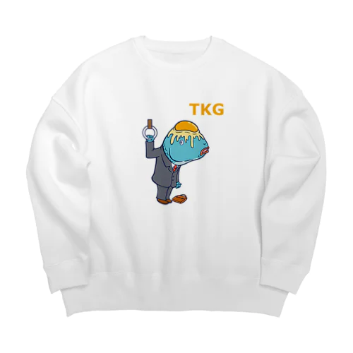 卵かけ魚人 Big Crew Neck Sweatshirt