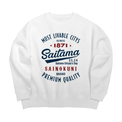 Saitama -Vintage- (淡色Tシャツ専用) Big Crew Neck Sweatshirt