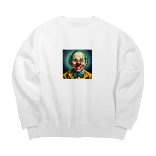 不気味なピエロのグッズ Big Crew Neck Sweatshirt