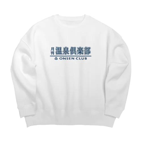 月刊 温泉倶楽部 (濃紺) Big Crew Neck Sweatshirt