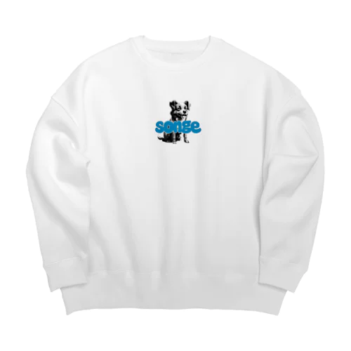 Songe dogsilhouette Big Crew Neck Sweatshirt