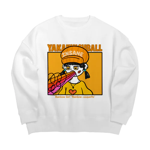 レインボーキャスケットちゃん Big Crew Neck Sweatshirt