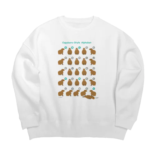 カピバラ式アルファベット Big Crew Neck Sweatshirt