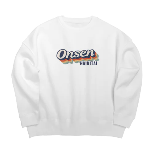 Onsen -Vintage- (Grunge) Big Crew Neck Sweatshirt