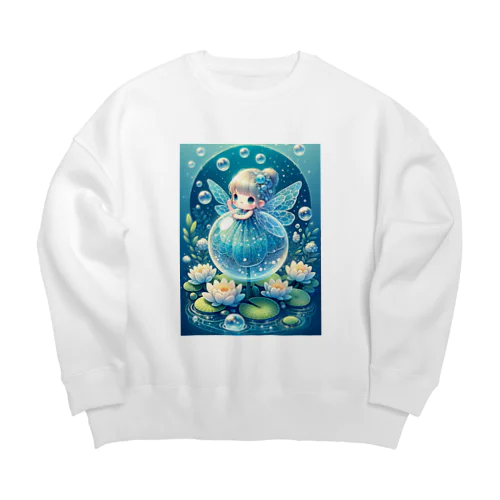 「水辺の妖精の輝き」 Big Crew Neck Sweatshirt