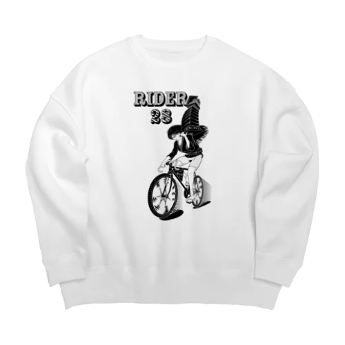 rider28 #1 (black ink) Big Crew Neck Sweatshirt