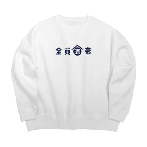 全員酒豪 Big Crew Neck Sweatshirt