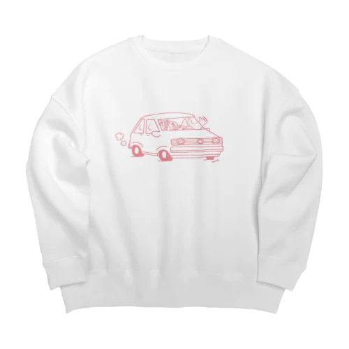 ドライブくるま Big Crew Neck Sweatshirt