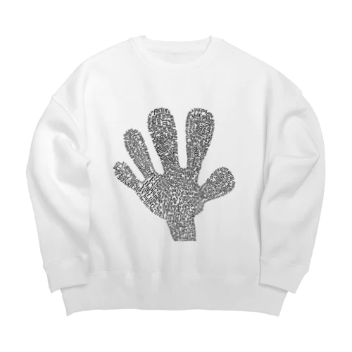 Big Hand SWEAT White Big Crew Neck Sweatshirt