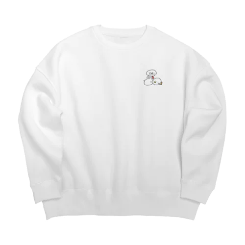 やる気がでない大人のためのシャツ Big Crew Neck Sweatshirt