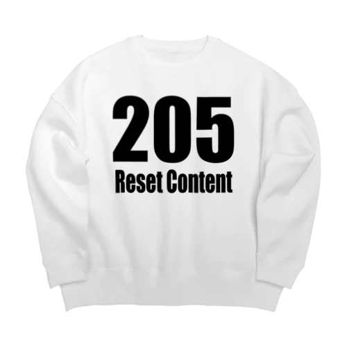 205 Reset Content ビッグシルエットスウェット