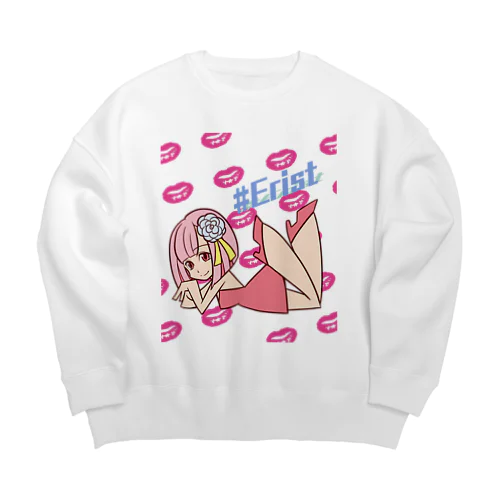 type-cute Big Crew Neck Sweatshirt