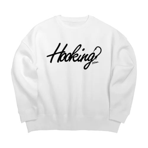 Hooking_ロゴブラック Big Crew Neck Sweatshirt