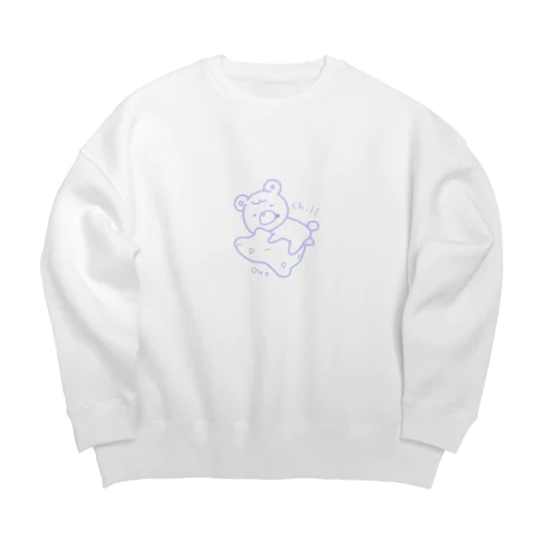 くまのミーチルアウト！ Big Crew Neck Sweatshirt