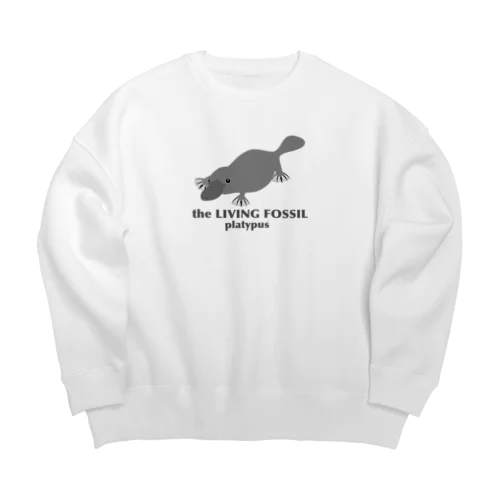 生きる化石（カモノハシ） Big Crew Neck Sweatshirt