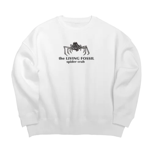 生きる化石（タカアシガニ） Big Crew Neck Sweatshirt