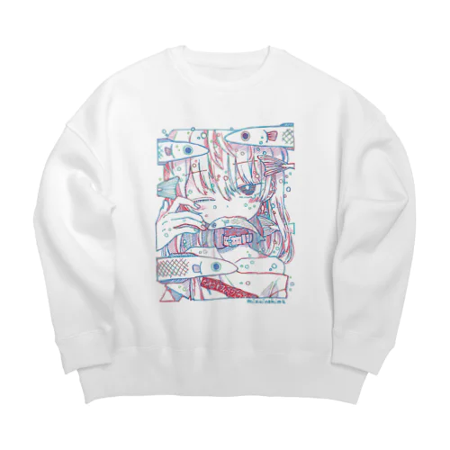 ウオウオちゃん Big Crew Neck Sweatshirt