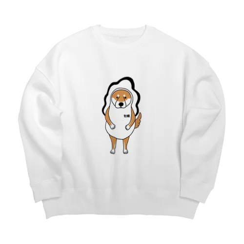 牡蠣ぐるみわんこのふく Big Crew Neck Sweatshirt