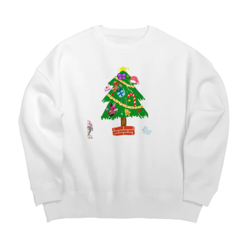 クリスマスツリー Big Crew Neck Sweatshirt